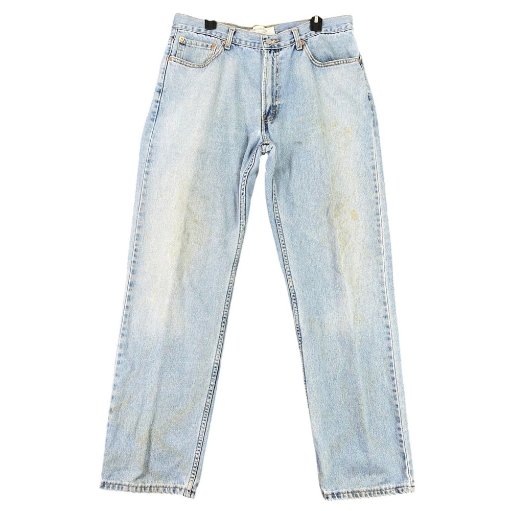 Vintage Y2K Levis 550 Relaxed Fit Jeans Men 36x33 Light Wash Denim Skater Grunge